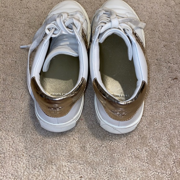 Tory Burch Carter white sneakers with gold sequins - Picture 4 of 7